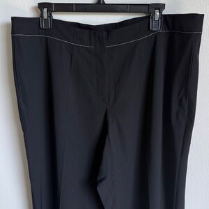 Jil Sander Black Tailored Straight Leg Dress Pants, 100% Wool, EU 44, XL, US 12